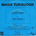 Le dos de la pochette (Marie Turquoise - Une chance)