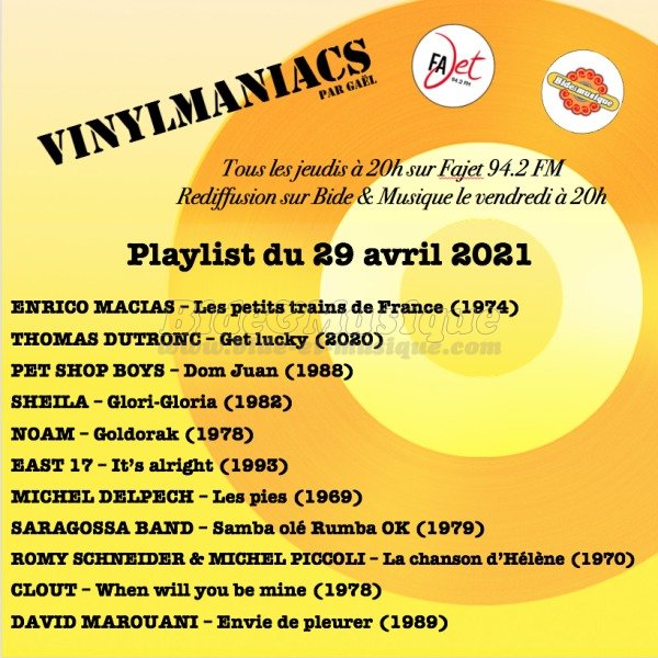 Vinylmaniacs - Emission n°164 (29 avril 2021)