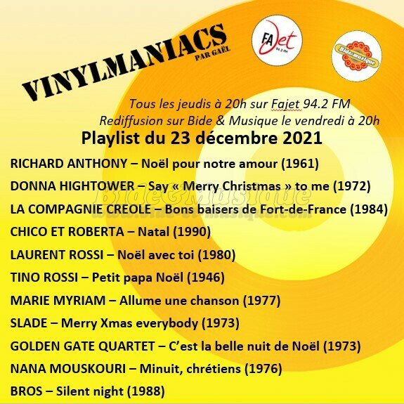 Vinylmaniacs - Emission n°194 (23 décembre 2021)