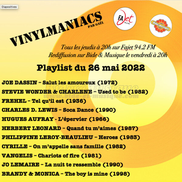 Vinylmaniacs - Emission n°214 (26 mai 2022)