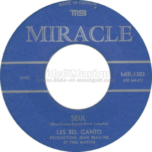 Bel Canto, Les - Vive le Québec Bide !