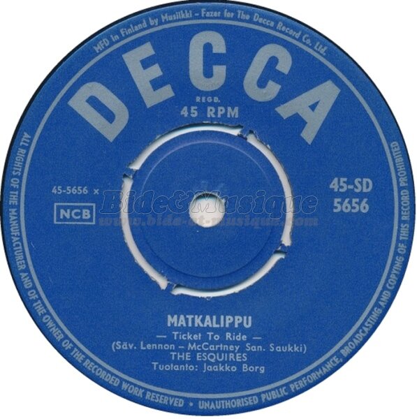 The Esquires - Matkalippu