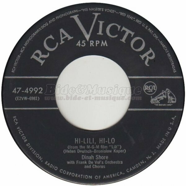 Dinah Shore - B.O.F. : Bides Originaux de Films