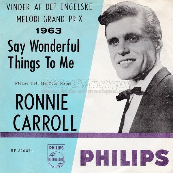 Ronnie Carroll - Say wonderful things to me