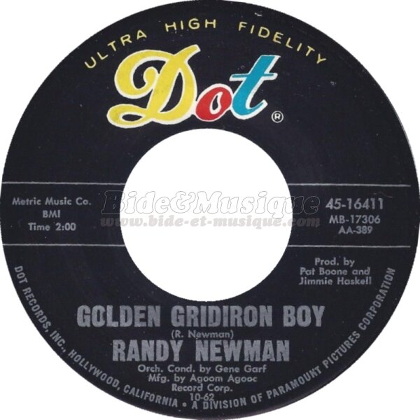 Randy Newman - Golden gridiron boy